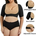 thumbnail image 3 of ANYFIT WEAR Women Plus Size Shapewear Upper Arm Shaper Short Sleeve Body Slimmer Compression Top, 3 of 7
