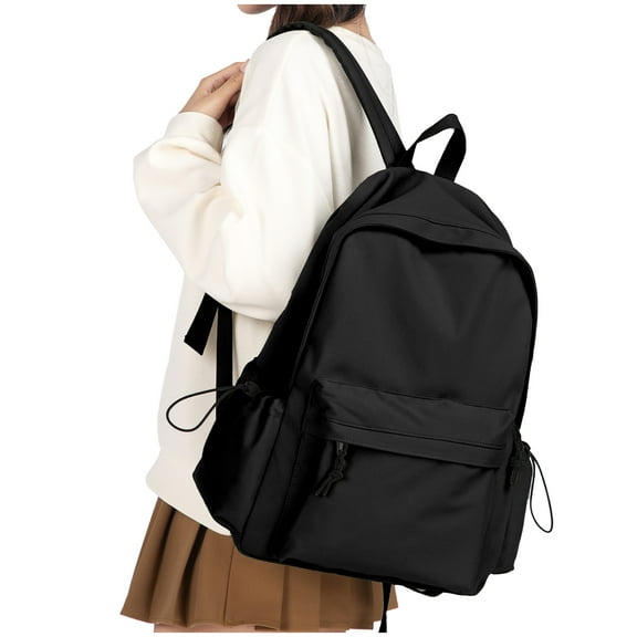 School Backpack Womens, Causal Travel School Bags 14 Inch Laptop Backpack Lightweight Rucksack Water Resistant Bookbag College Men Work Daypack Black