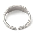 thumbnail image 3 of 3pcs Non-Tarnish 304 Stainless Steel Blank Rectangle Open Cuff Rings for Women Stainless Steel color Size 6 3/4(17.1mm), 3 of 3