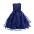 thumbnail image 3 of Ekidsbridal Asymmetric Ruffled Organza Sequin Flower Girl Dress Pageant Ballroom Gown 012s 12, 3 of 3