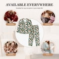 thumbnail image 7 of Haiem Cactuses Pattern Women’s Long-sleeve Sleepwear,Sleepwear Set,2-piece Loungewear Set,Soft PJs Comfy Nightwear with Pockets-X-Large, 7 of 7