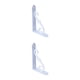 thumbnail image 1 of Riwesomey Soporte triangular estable y resistente en forma de L para estante de almacenamiento Moldura integrada en forma de L Estante de carga blanco 8 pulgadas 2Conjunto, 1 of 6
