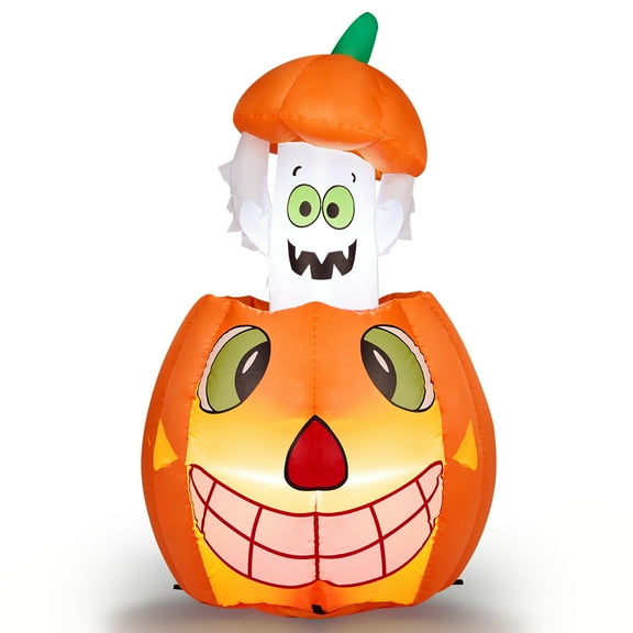 Ktaxon 3' Halloween Inflatables Pumpkins Liftable Ghost Outdoor Halloween Decoration Blow up Decor