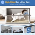 thumbnail image 2 of 2 Pack XL Stainless Steel Cat Litter Box with Lid and High Sides, 24" L x 16" W x 12" H Extra Large Metal Cat Litter Boxes for Big Cats, Leak-Proof, Non-Stick, Odor-Resistant, 2 of 8