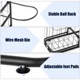 thumbnail image 4 of Ball Storage Rack, Sports Equipment Storage For Garage, Basketball Organizer Rack With Basket, 4 of 8