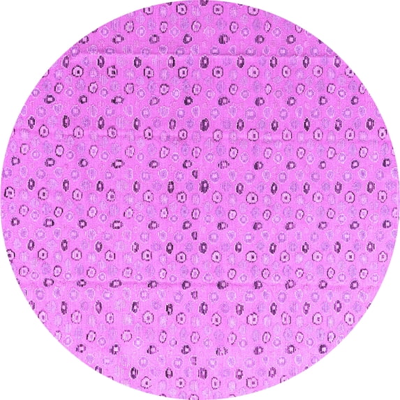 Ahgly Company Indoor Round Abstract Purple Modern Area Rugs, 4' Round
