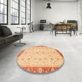 thumbnail image 4 of Ahgly Company Machine Washable Indoor Square Abstract Pumpkin Orange Area Rugs, 8' Square, 4 of 7