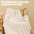 thumbnail image 4 of LuxeLiving Soft Thick Flock Blanket, Nap Blanket For Beds Sofas, Ultimate Comfort, Warmth, Striped Design, Stylish Home Decor, Winter Use, 4 of 6