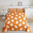 thumbnail image 2 of jejeloiu Cute Ghost Queen Comforter Set,Happy Halloween Bedding Sets,Orange Black Bedding Comforter Set For Children,Breathable Home Decor Reversible,3-Piece, 2 of 8