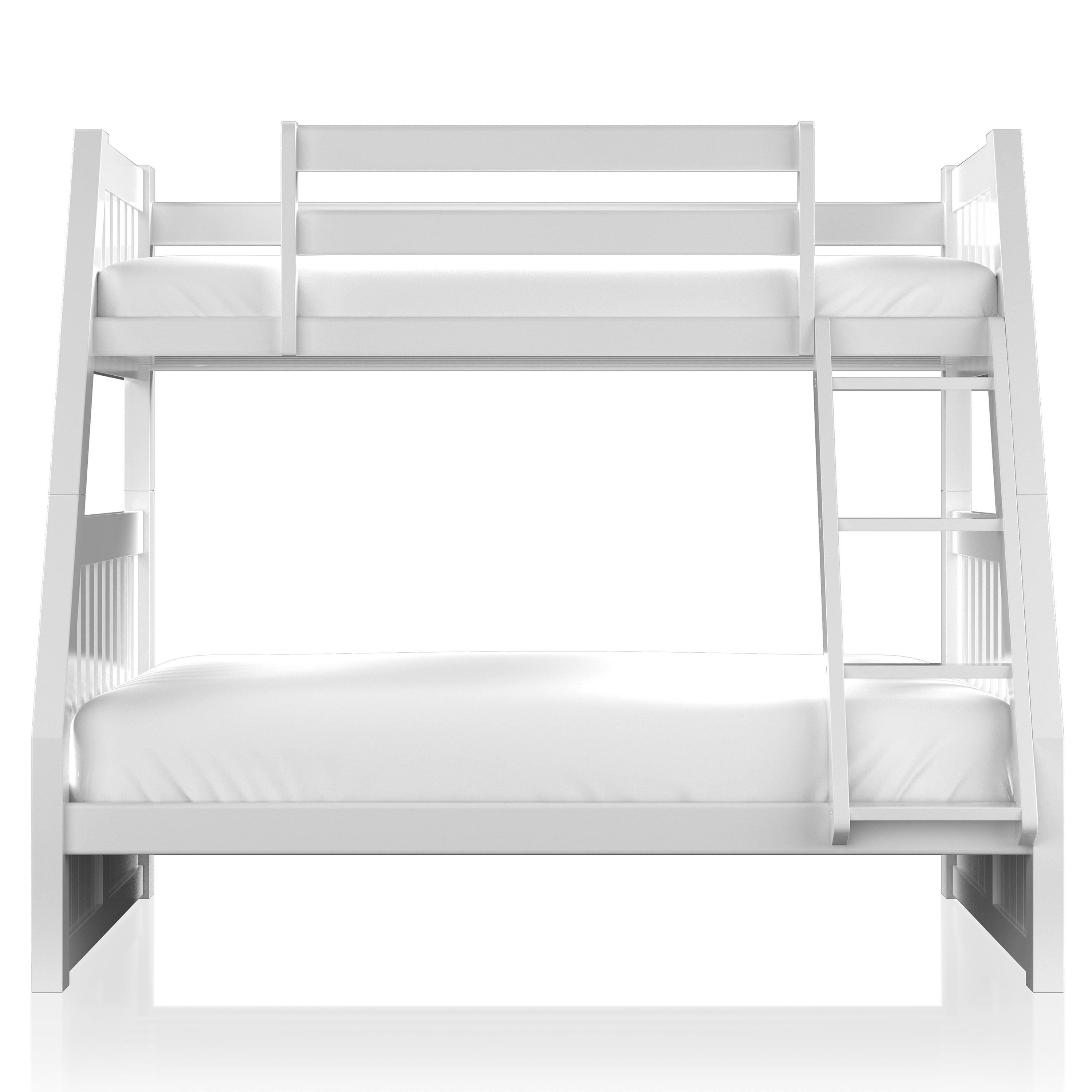 Furniture of America Jone Wood Bunk Bed, Twin/Full, White