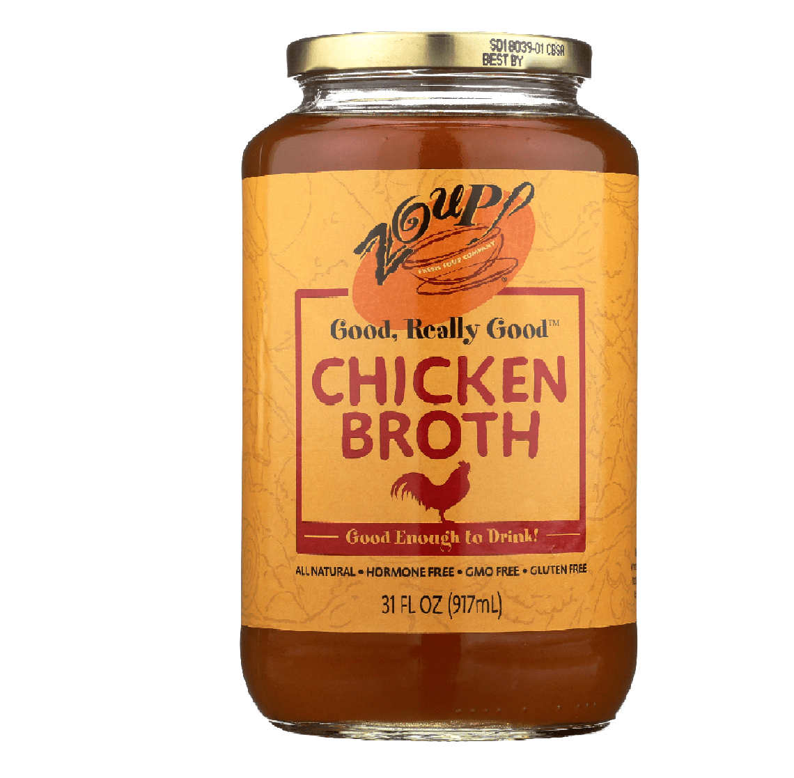 Zoup Fresh Soup Company Chicken Broth, 31 oz (Pack of 6)