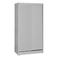thumbnail image 1 of Better Home Products Modern Wood Double Sliding Door Wardrobe in Light Gray, 1 of 7