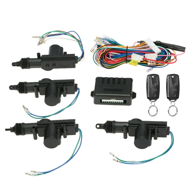 TFixol Universal Car Door Lock Keyless Entry System Remote Central Control Locking Kit with Trunk Release Button