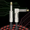 thumbnail image 6 of 6.35mm To 6.35mm 90 Degree Right Angle Sound Cable For Electric Guitar Basses Mixer 6.35mm Connectors Long Elbow Wire, 6 of 7