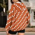 thumbnail image 4 of Yuyamidu Womens Zip Up Hoodies Polka Dot Hoodie Womens Heavyweight Jackets Oversized Sweatshirt for Women Plus Size Sweatshirt Crew Neck Long Sleeve Sweatshirts with Pocket XS, 4 of 8