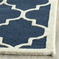 thumbnail image 3 of SAFAVIEH Cambridge Kevin Geometric Wool Area Rug, Navy/Ivory, 8' x 8' Square, 3 of 6