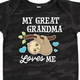 thumbnail image 4 of Inktastic My Great Grandma Loves Me with Sloth and Hearts Boys or Girls Baby Bodysuit, 4 of 5