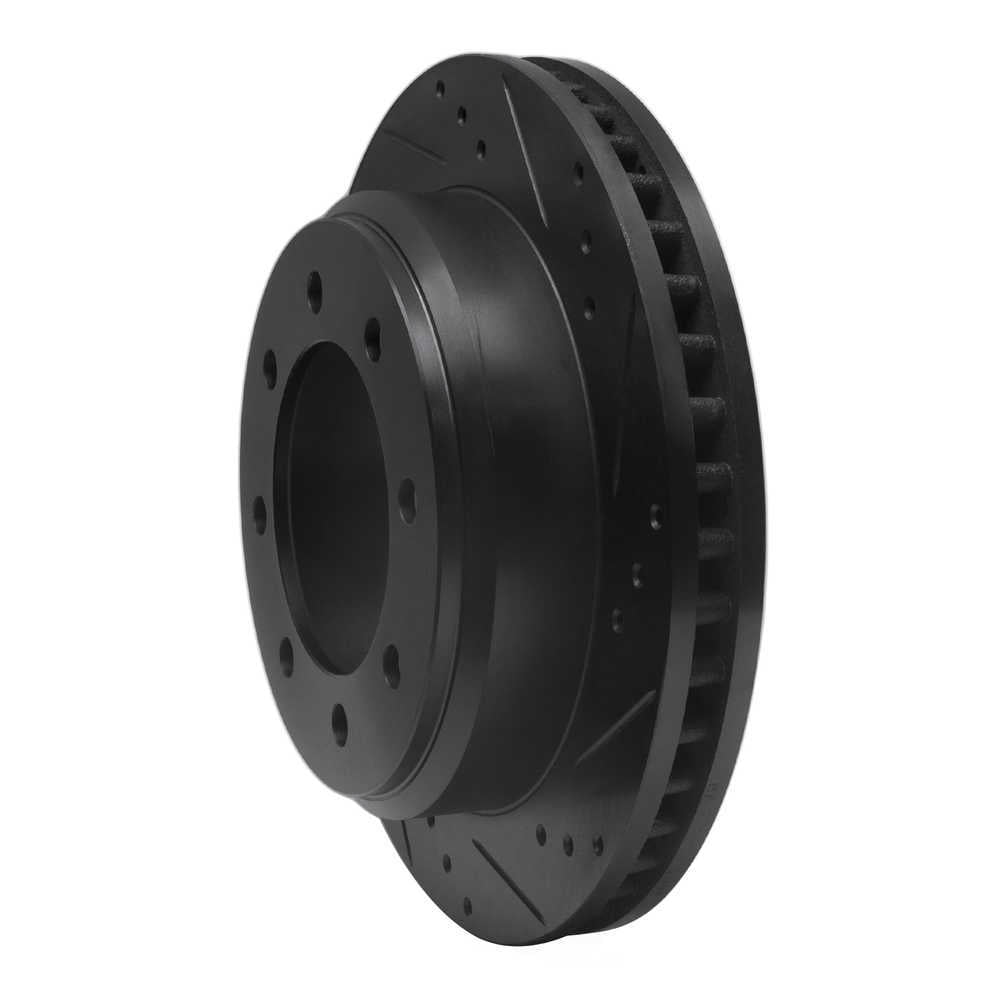 Dynamic Friction Company 633-54208R DFC Brake Rotor - Drilled And Slotted - Black