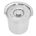 thumbnail image 2 of Stainless Steel Bucket Milk Pail With Lid And Handle Metal Compost Bucket Kitchen Compost Bin Food Scrap Slop Bucket Metal Pail For Kitchen Food Waste Silver, 2 of 9