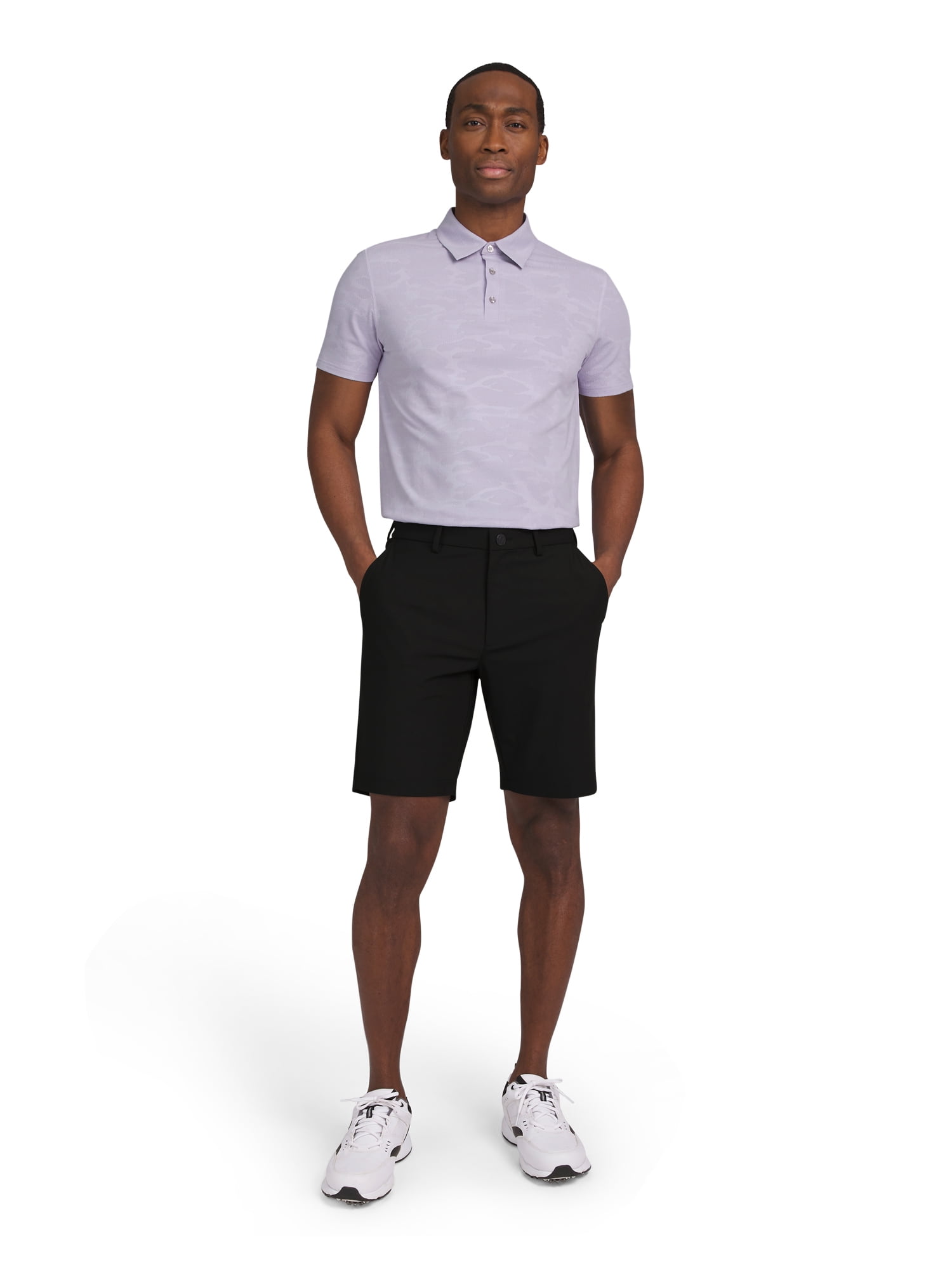 Chaps Golf Men's and Big Men's Classic Fit Short Sleeve Camo Stretch Polo Shirt