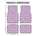 thumbnail image 2 of Cauagu Purple Butterflies Floral Pattern Car Floor Mat Set of 4,Car Carpet Mats Car Mats with Anti-Slip Backing & Driver Heel Pad Universal Fit for Cars/Trucks/SUV/Vans, 2 of 6