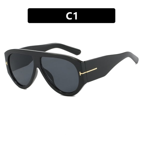 T-shaped large-frame aviator sunglasses, new style, stylish and versatile for women