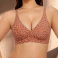 thumbnail image 2 of Strapless Bra Gkeoshab Women's Wireless Leopard Print Gathering Lift Bra Cute Style Soft Comfortable Everyday Sports Bra Sports Bras for Women, 2 of 5