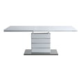thumbnail image 2 of Pemberly Row Stainless Steel Dining Table in White High Gloss, 2 of 7