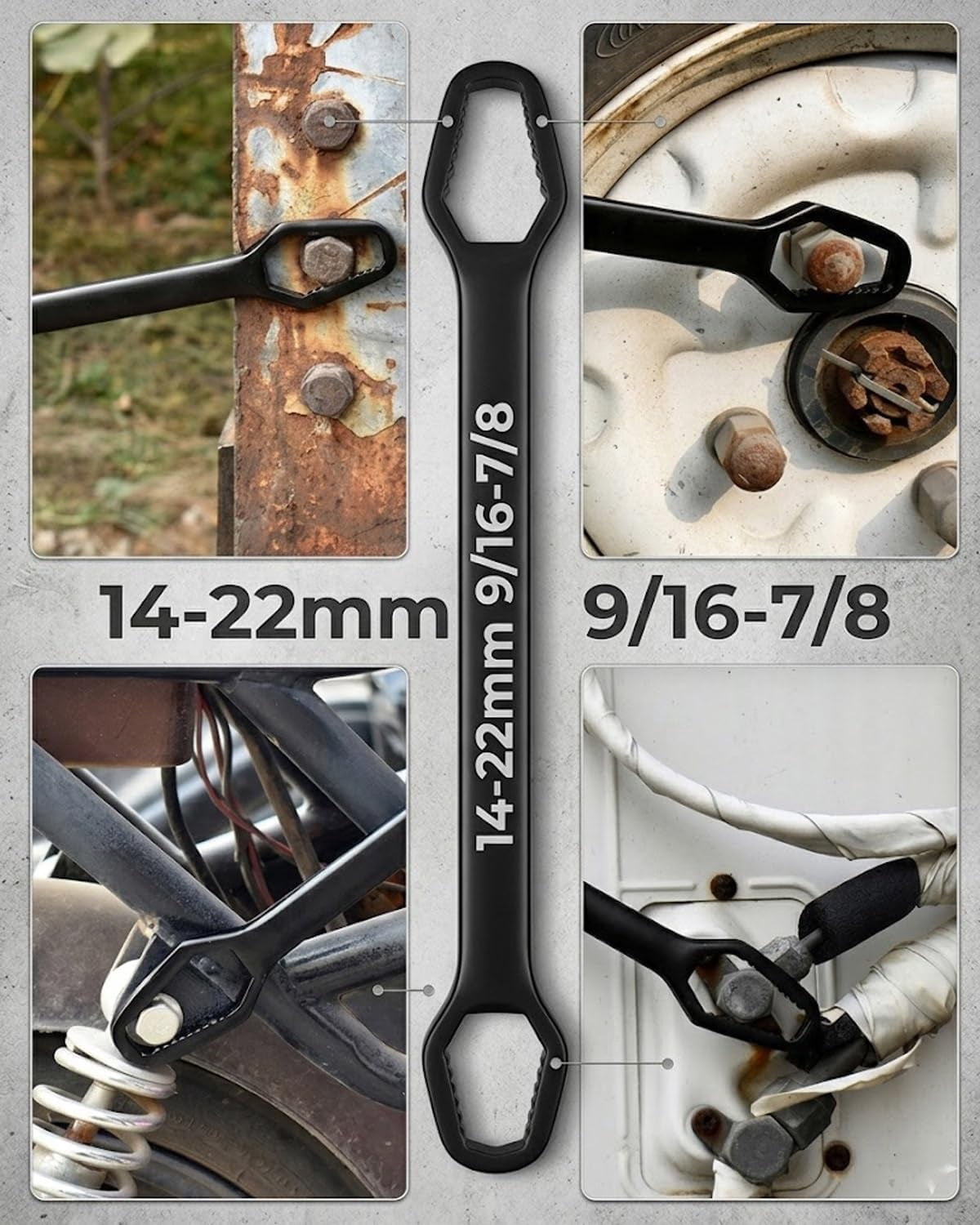 3Pcs Car Universal Self Adjusting Wrench Tool (Double End) - 2026 Multi-functional Adjustable Wrench Set,Double-Head Self-Tightening Wrenches, 3mm-22mm for Auto Repair