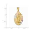thumbnail image 2 of Designer 14K Yellow & Rhodium Polished D/C Lady Of Guadalupe Oval Pendant (Length=0.00) (Width=0.00) Made In Mexico, 2 of 2