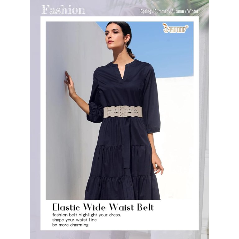 Women Elastic Wide Dress Belt 50S Stretchy Vintage Waist  display picture 3