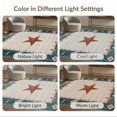 thumbnail image 7 of ODIKA 8'x10' Washable Area Rug Non-Slip Chair-Friendly Mat Teal Farmhouse Stars Distressed Plank Motif Terracotta Round for Dining Room, Large Office, Lounge, 7 of 7