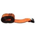thumbnail image 2 of 4" x 30' Ratchet Straps High Abrasion w/ flat hook, WLL 6,667 Trailer Tie Down - Orange (2 Pack), 2 of 6