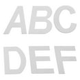 thumbnail image 2 of Miangastore Address Letters Silver 6Pcs 3.03X1.73X0.04In Stainless Steel, 2 of 8