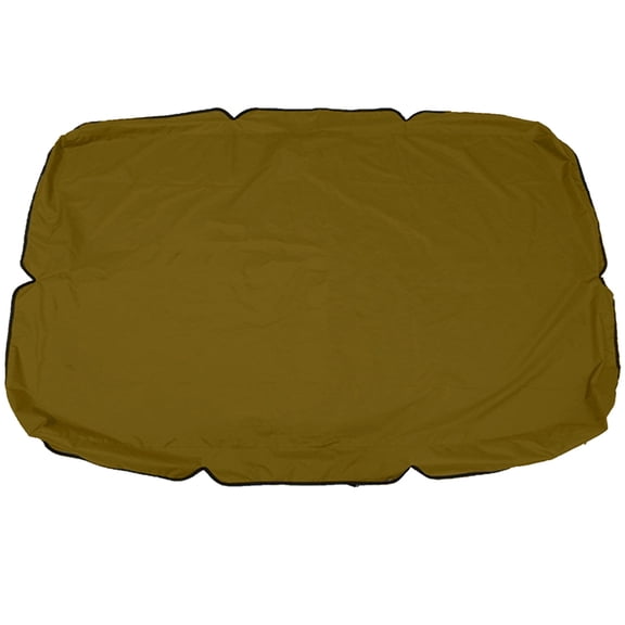 Outdoor Swing Canopy Replacement Cover, 76.8 x 49.2 x 5.9 in / 195 x 125 x 15 cm, Waterproof 3 Seater Patio Swing Canopy Top Cover, Oxford Cloth Shade, Porch Swing Canopy Replacement, Brown