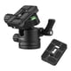 thumbnail image 1 of Trípode profesional con rótula esférica de bajo centro de gravedad para cámaras DSLR - Incluye 2 placas rápidas y adaptadores 1/4" a 3/8" - Estructura de aluminio resistente - Ideal para fotografía, 1 of 6