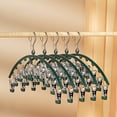 thumbnail image 6 of 2 Set Socks Clip Strong Load-bearing Windproof Bedroom Closet 10 Clamp Legging Pants Storage Rack Household Supplies-Army Green, 6 of 8