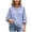 Light Blue Tops, variant on Womens Striped Tops 3/4 Ruffle Sleeve Collared Back Split Blouse Dressy Casual Work Daily Going Out Shirts Blue S