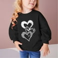 thumbnail image 2 of Posijego Girls Sweatshirts Heart Graphic Pullover Tops Little Girl Cute Long Sleeve Shirts Fall & Winter Clothes, 2 of 4