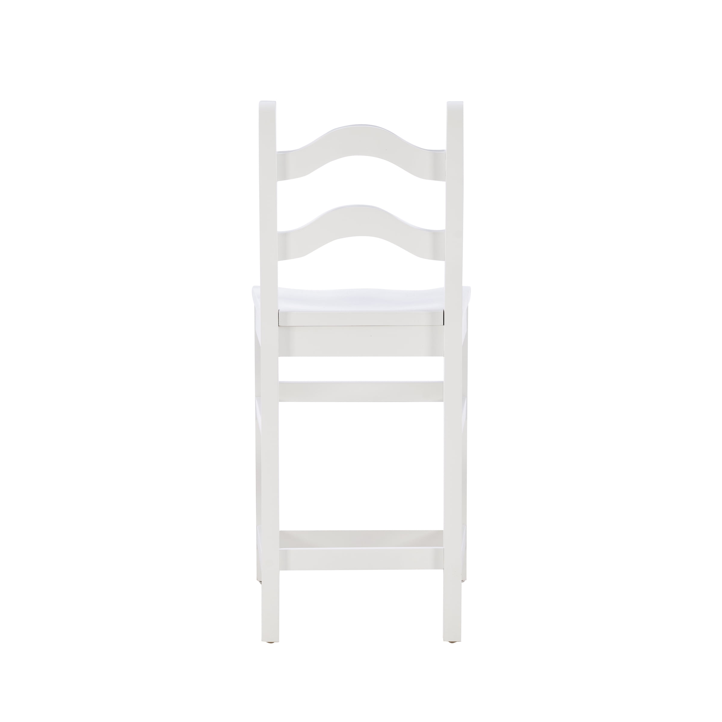 Linon Lauria 24" Indoor Wood Counter Stool, Set of 2, White