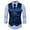 Blue, variant on Fesfesfes Men's Fashion Everyday Party Casual Print Double Breasted Blazer Jacket