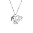 thumbnail image 2 of Delight Jewelry Silvertone Antiqued Celtic Cross Let Things Go Fall Zoey Charm Necklace, 28", 2 of 4