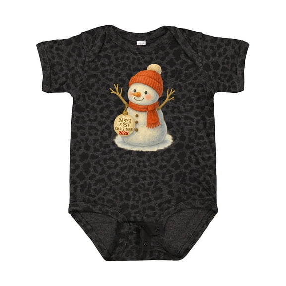 Inktastic Baby's First Christmas 2025 Snowman Boys or Girls Baby Bodysuit