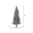 thumbnail image 3 of Vickerman 7.5' x 45" Flocked Kiana Artificial Christmas Tree, Dura-Lit® LED Warm White Mini Lights, 3 of 5