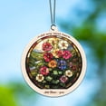 thumbnail image 6 of Hollyhocks Stained Glass Suncatcher Ornament – Text Christmas 2025 Tree Decoration Gift for Family, Friends, Man & Woman, 6 of 6