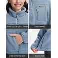 thumbnail image 6 of Pioneer Camp Women's Fuzzy Fleece Jacket, Warm Fleece Full Zip Jacket Cozy Stand Collar Coat with Pockets Casual Workout, 6 of 6
