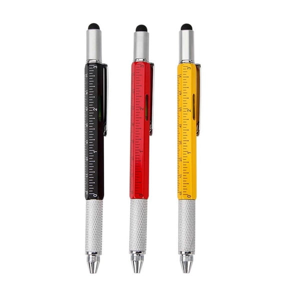 3 Pcs 6 in1 Touch Screen Stylus Ballpoint sprint Pen tool Level Ruler Screwdriver