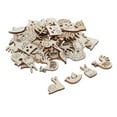 thumbnail image 2 of 50 Pieces Unfinished Wood Shapes Cutouts Cuts, 2 of 7