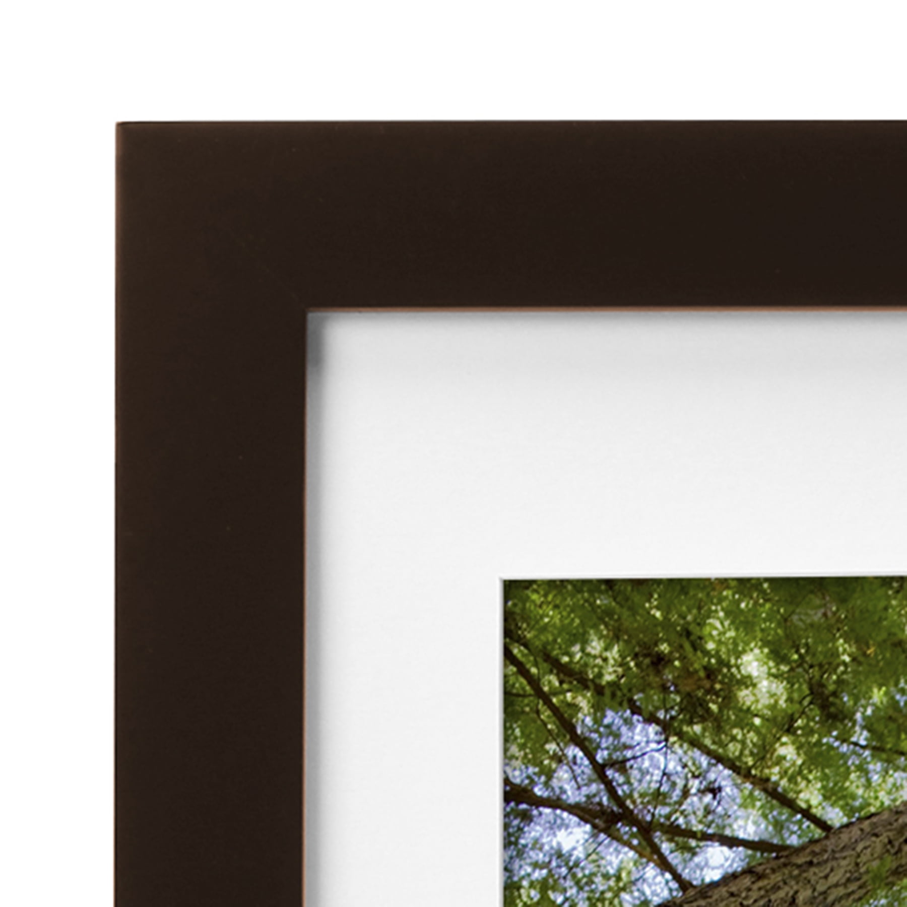 Mainstays Museum 14x18 Matted to 11x14 Flat Wide Gallery Wall Picture Frame, Mahogany