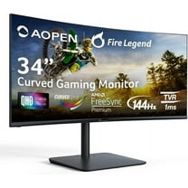 AOPEN 34" UWQHD (3440 x 1440) Curved Zero-Frame Gaming Monitor, Up to 144Hz, 34HC5CUR Pbmiiphx